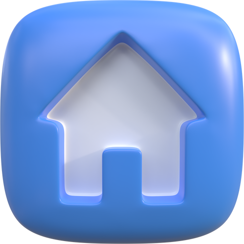 3D Button Home Icon